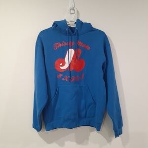 Vintage 80's Montreal Expos Kangaroo Hoodie Indie Sleeze/Streetwear